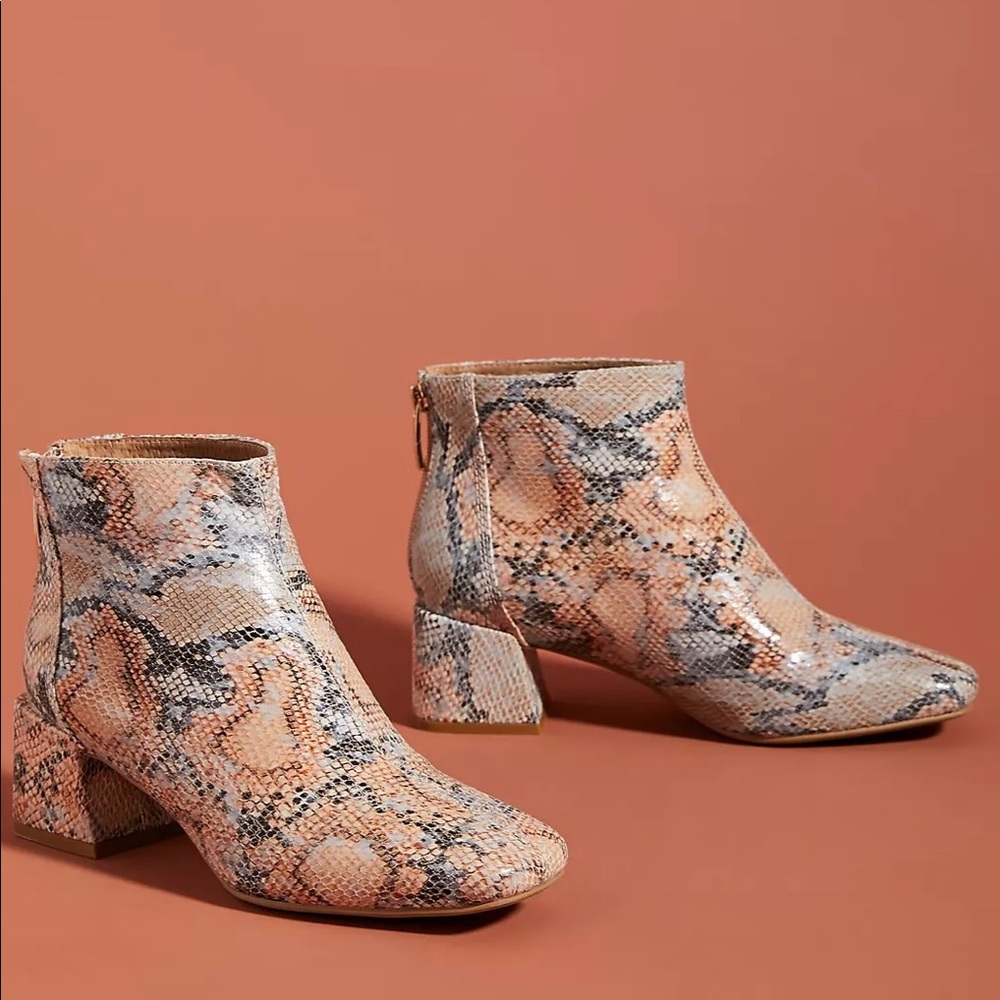 Snakeskin Ankle Boots